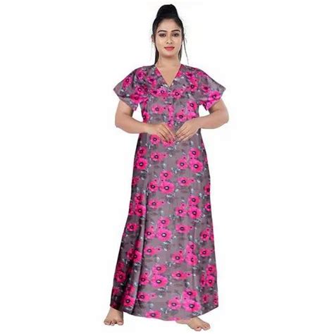 Printed Full Length Cotton Ladies Designer Nighty Upto 44 Xxl At Rs 130piece In Jaipur