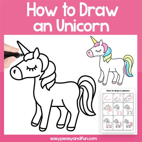 how to draw an unicorn easy and cute step by step drawing tutorial Ôn thi hsg