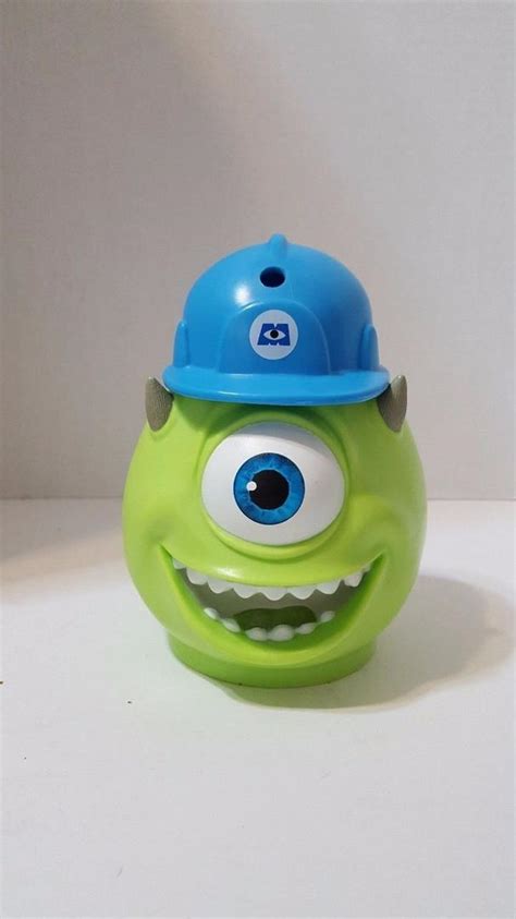 Monsters Inc Mike Wazowski Hard Hat Flip Top Pixar Disney On Ice Cup