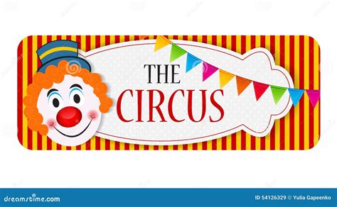 The Circus Banner Vector Illustration Stock Vector Illustration Of