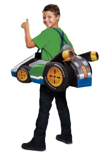 Super Mario Kart Child Luigi Ride In Costume