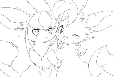 Glaceon And Leafeon By Whitelate With Images Cute Pokemon