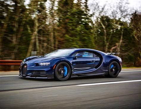 Bugatti Chiron Made Out Of Dark Blue And Gray Carbon Fiber Photo Taken