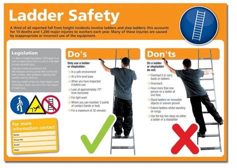 Ladder Safety Student Health Safety Guides At McMaster