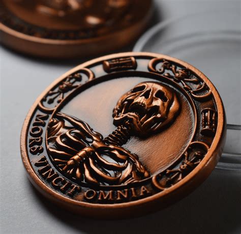 Memento Morivivere Copper Reminder Coin In Capsule Mors Etsy