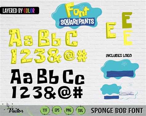 Spongebob Font Spongebob Svg Spongebob Font Ttf Spongebob Etsy In