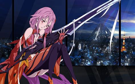 Pink Haired Female Anime Character Wallpaper Artwork Guilty Crown