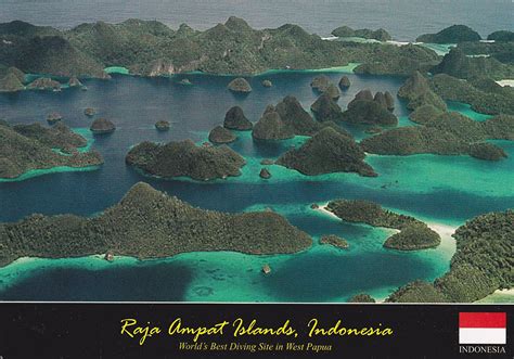 postcards of unesco world heritage tentative list indonesia raja ampat islands