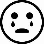 Crying Smile Icon Trouble Clipart Stress Svg