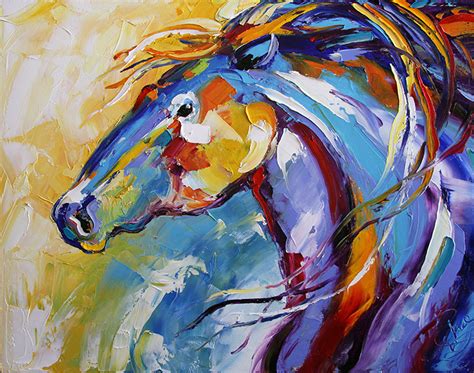 Abstract Horse Painting By Laurie Pace Crossing The Meadow