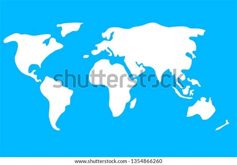 White World Map Blue Background Vector Stock Vector Royalty Free