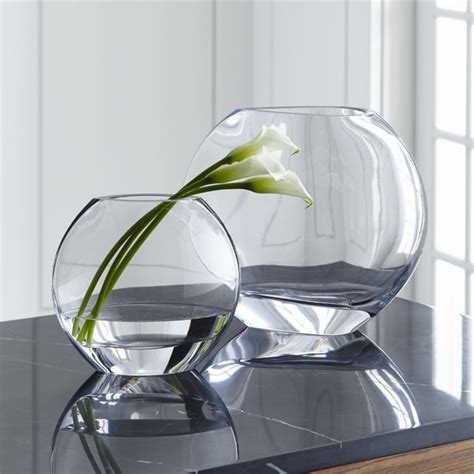 Shop Samara Elliptical Glass Vases Each Clear Glass Vase Shapes A Refined Elliptical In This