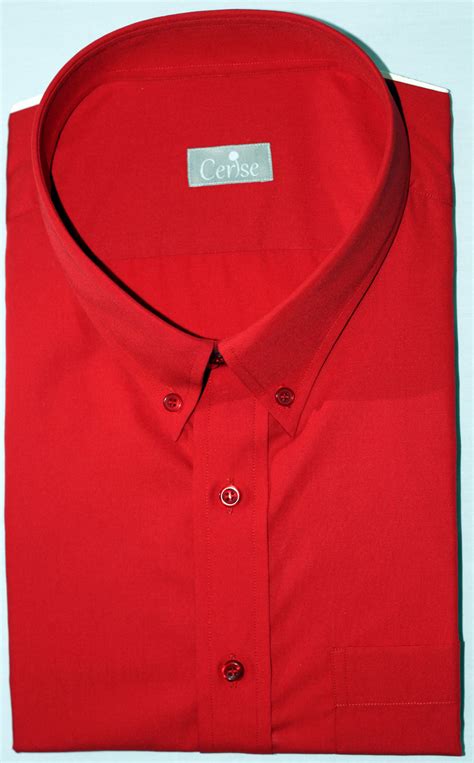 Korean clothing sizes for baby and children Red Custom Dress Shirt