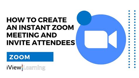 How To Create An Instant Zoom Meeting And Invite Attendees Youtube