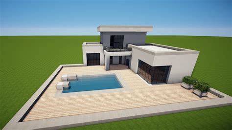 Have you ever wanted a house in minecraft that you can controll with this modern structure is made with multiple shades of grey and blue, and includes amenities such as. MINECRAFT MODERNES HAUS mit POOL bauen TUTORIAL [HAUS 103 ...