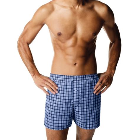 Hanes Hanes Mens Comfortblend Woven Boxer 4 Pack