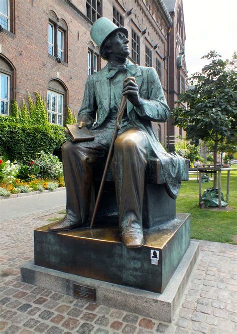 Statue Of Hans Christian Anderson In Vesterbro Copenhagen Denmark