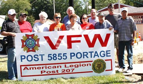 Vfw American Legion Install Joint Sign At Portage Post On Sprinkle