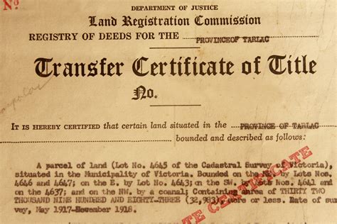 Reconstitution Of Lost Destroyed Certificate Of Title Sec 1819 Ra 26