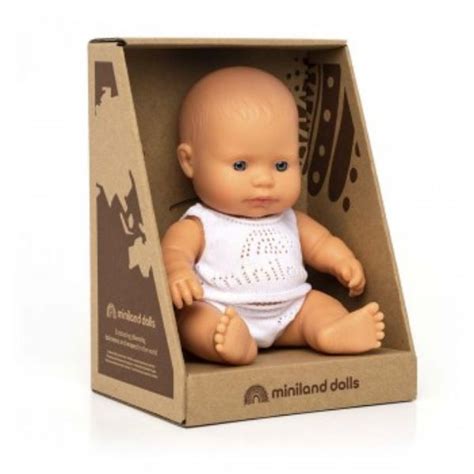 Your Store Miniland Baby Doll Caucasian Boy 21cm