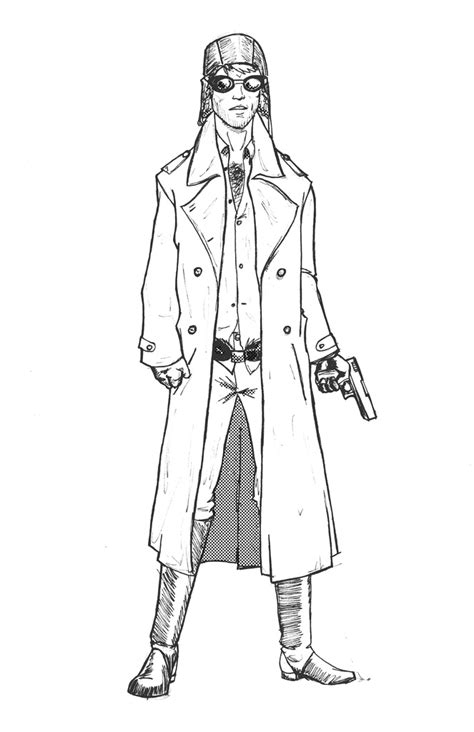 Sketch Trench Coat Drawing N This Course I Will Be Showing How To
