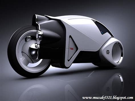 Other future motorcycles are concepts that are still on the drawing board, so to speak (laptop really) and are more design concepts than functional motorbikes. MUZAK-THE ONE AND ONLY: Future Cars & Bikes