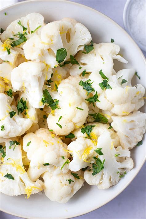 Steamed Cauliflower With Olive Oil And Herbs Easy Healthy Recipes