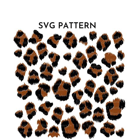 Leopard Print Svg Fuzzy Animal Print Svg Animal Pattern Svg Etsy