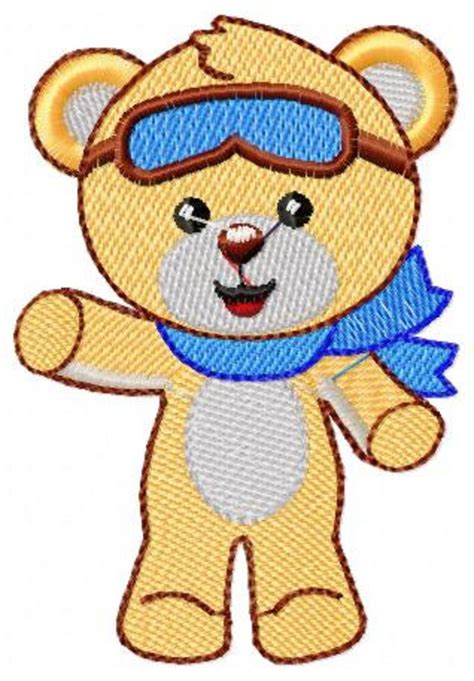 Bear Embroidery Designs Pilot Embroidery Design Machine Etsy