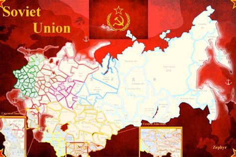 Soviet Union Republics Map