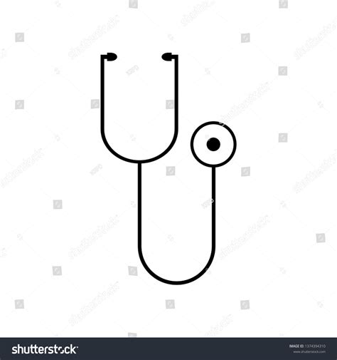 Doctor Headphones Icon On White Background Stock Vector Royalty Free