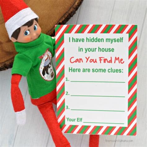 Elf On The Shelf Activity {printable Hide And Seek Game} The Resourceful Mama