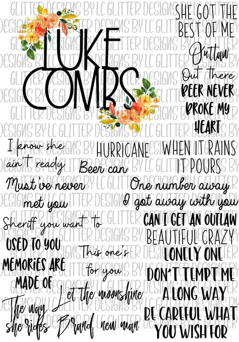 Country music wallpaper luke combs. luke combs, favorite songs, plus floral sublimation png ...