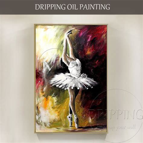Artist Pure Hand Painted High Quality Abstract Ballerina