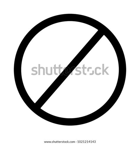 Prohibition No Symbol Red Round Stop Stock Vector Royalty Free 1021214143