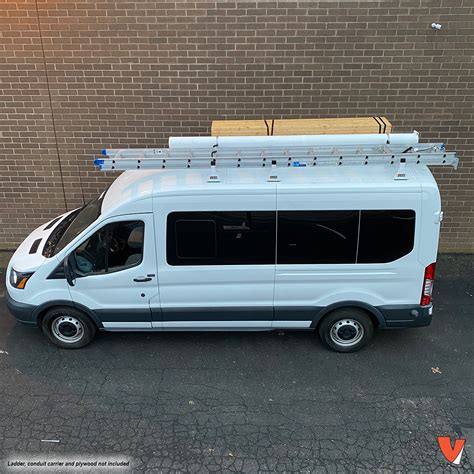 H1 Ladder Roof Rack For Ford Transit Cargo Van 2015 On Vantech Usa Inc