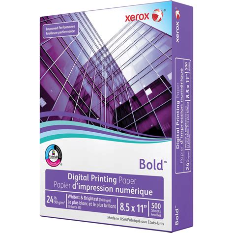 Xerox Bold Digital Printing Paper 98 Bright 24 Lb Bond Weight 85 X