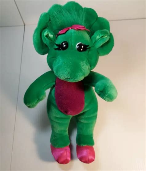 1993 Baby Bop Green Dinosaur From Barney Stuffed Animal Plush 14 Inch