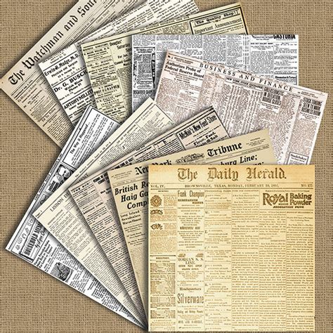 20 Old Newspaper Templates Psd 