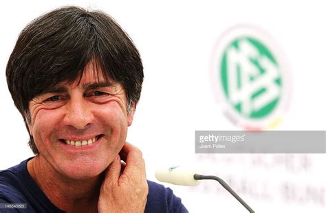 head coach joachim loew of germany attends a press conference ahead of their uefa euro 2012