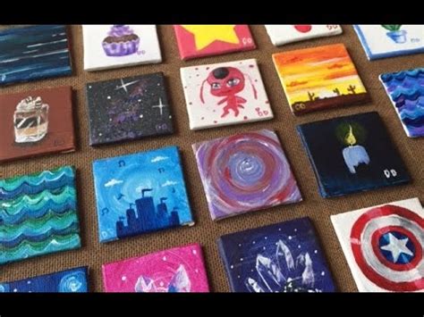 Anime has a very distinguishable style. Painting on 22 Tiny Canvases! | PaintingSuppliesStore.com