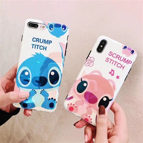 Funny Cartoon Cute Stitch Couple Blu Ray High Quality Silicone Soft