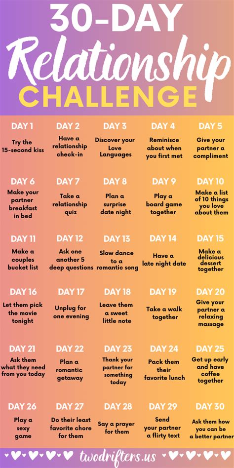The 30 Day Relationship Challenge That Will Bring Couples Closer Artofit