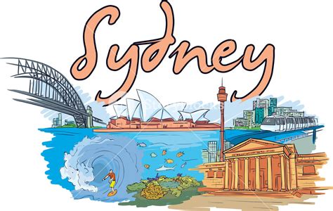 Sydney Vector Doodle Royalty Free Stock Image Storyblocks