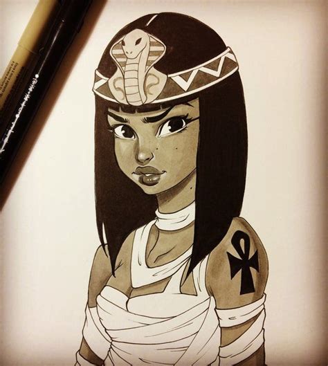 Inktober Cleopatra By Chrissie Zullo Egyptian Drawings Egyptian Art Cartoon Art