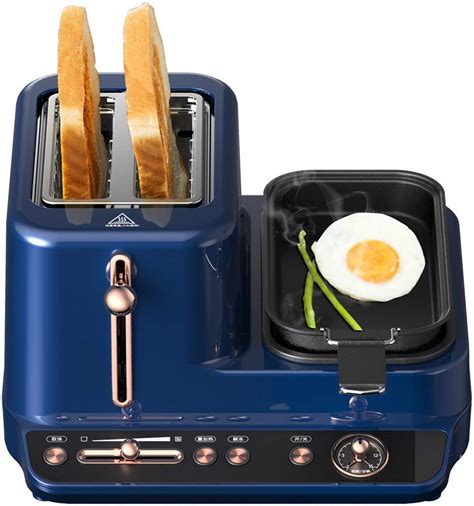 Toaster With Egg Cooker 3 In 1 Breakfast Station Center 2 Slice