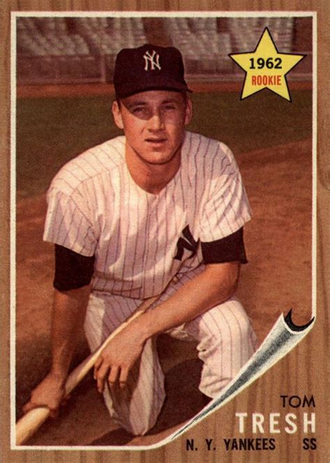 1962 Topps Tom Tresh Damn Yankees New York Yankees Baseball Ny