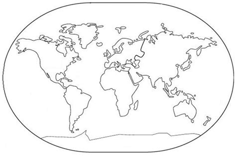 Mapasmundi Continentes Para Colorear E Imprimir World Map Outline