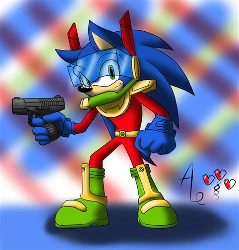 Zonic The Zone Cop Colored By Ar Ameth On Deviantart