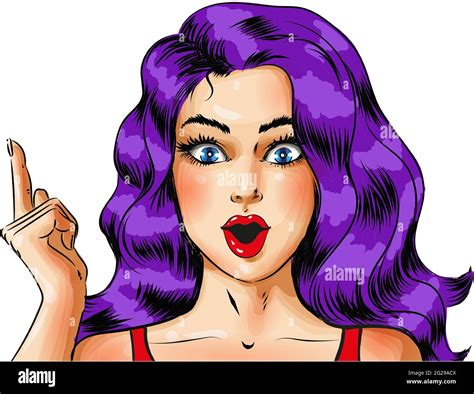 Pop Art Woman Surprised Vector Comic Cartoon Stock Vector Image Art